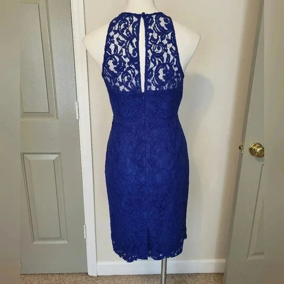 J.Crew Navy Pamela Leavers Eyelet Lace Sleeveless Dress(4) - Picture 5 of 11